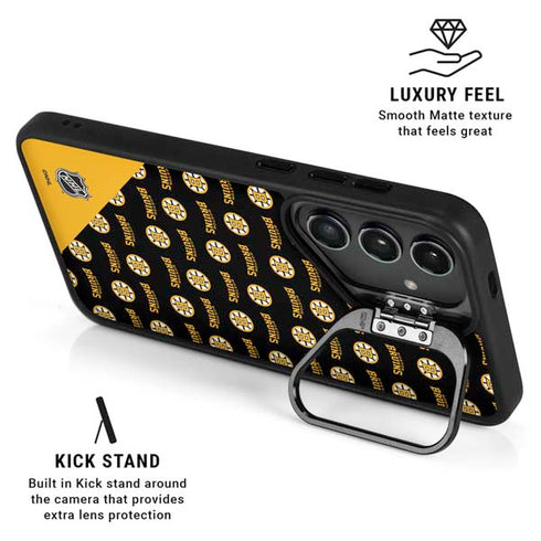 NHL Boston Bruins Pattern Galaxy S24 FE Kickstand Case